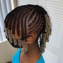 2 Feed-In Braids Straight Back