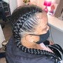 2 feed in Cornrows with extensions