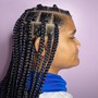 Medium tribal braids w/knotless (midback)