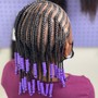 Braided rows half head (5 rows)