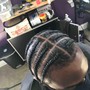 Men's braids for just the crown or man buns