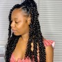 Medium Waist length  Knotless braids