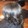 Flat Iron relaxed hair style