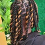 Updo locs style