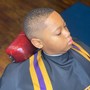 Men’s Hair Cut w/ Facial Hair Service (Semi-Permanent Dark Coloring &amp; Hot Towel Treatment included)