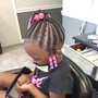 Kids LARGE cornrows & beads