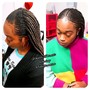 Large updo cornrows