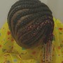 Natural hair Cornrows