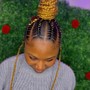 Lemonade cornrows with a heart