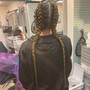 Two French Braids w/ Hair Added