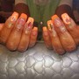 Pedicure with gel overlay and or tip