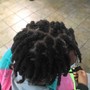 Loc Re-twist for short hair before shoulders