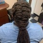 Men's half head braids, twist, & locs