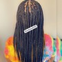 Small Boho Knotless Braids (Mid Back)