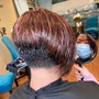 Woman's short haircut