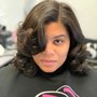 Blow dry and flat iron/curl +