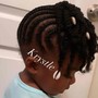 Kids Boho(synthetic curls)Knotless Braids (Ages 8-12)