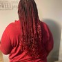 Extended waist length /butt length braids/added to final cost