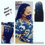 2 Strand Twists half head