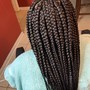 Small boho knotless braids