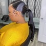 Sleek ponytail w/ braid