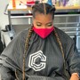 2 Feed-in Braids Midback Length