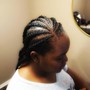 Men's Cornrows 2-4 braids