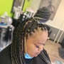 Bleach and Tone locs & retwist (double process loc color service)