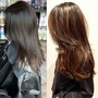 Ombre Color process, short hair