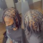 Loc retwist and style with Weave