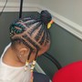 Kids LARGE cornrows & beads