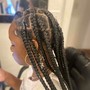 Kids med box braids with curly ends