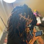 goddess locs (mid back)