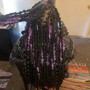 goddess locs (mid back)