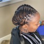 Two strand loc style