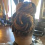 Natural Flexi Rods on short hair