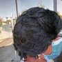 Natural Flexi Rods on short hair