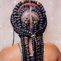 Small Boho Knotless Braids (Mid Back)