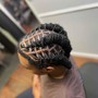 Loc Updo/barrel twist