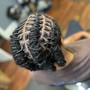 Loc Updo/barrel twist