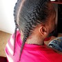 Feed in ponytail medium braids