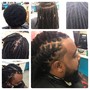 Loc Retwist w/ Feed-in Braids