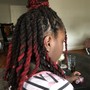 Loc Retwist w/ Feed-in Braids