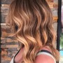 Partial Balayage, Blowout, Wand / Barrel Curls