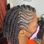 Cornrow twist combo