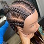 Wig braid down cornrows