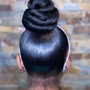 Classic Ponytail w/2 Side Stitch Braids