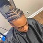 Mens Braids half head