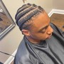 Mens Braids half head