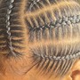 Medium knotless braids